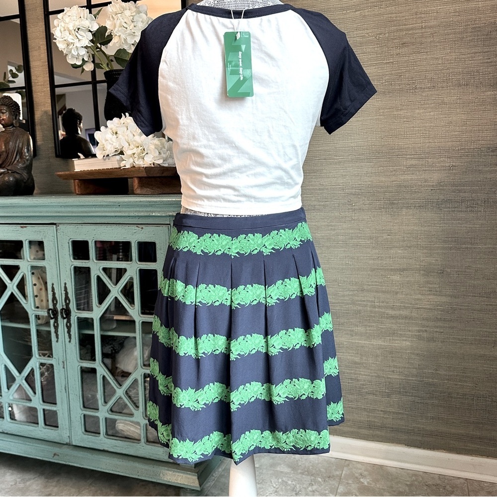J.Crew Navy Silk Mini Skirt Size 6 Y2K Style - Picture 7 of 15